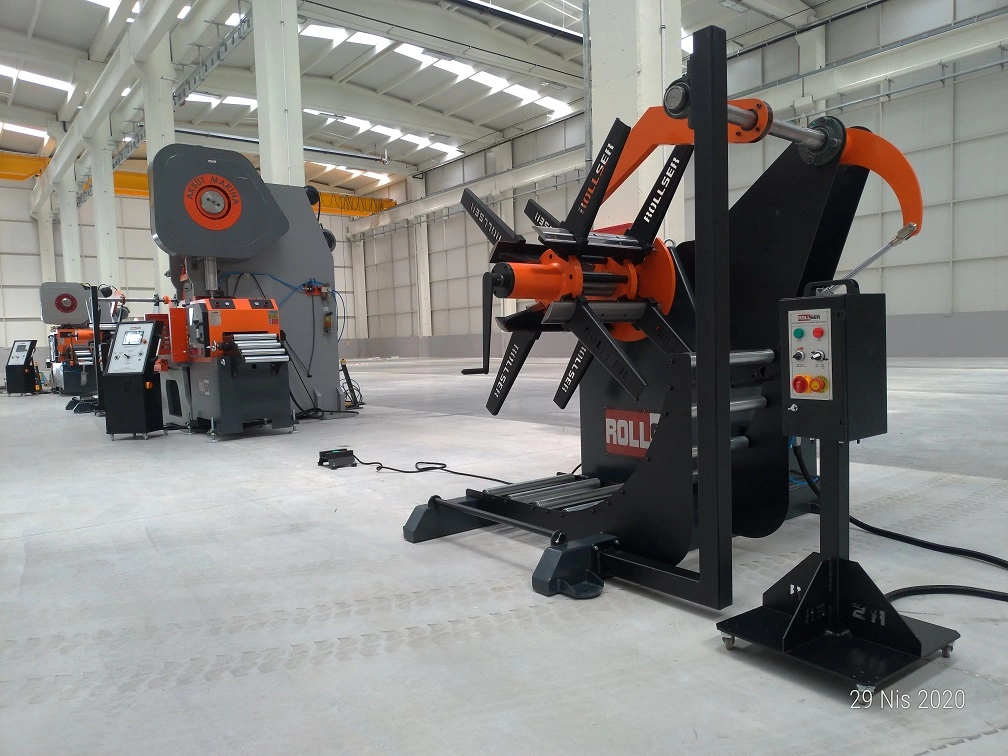 Decoiler as the first machine of the electric motor fan cover production machine